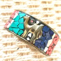 エスニックバングル【A】　ブレスレット　らくだ　エジプト　モザイク　フェスのサムネイル