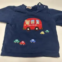 MIKIHOUSE ネイビー トレーナー 車刺繍