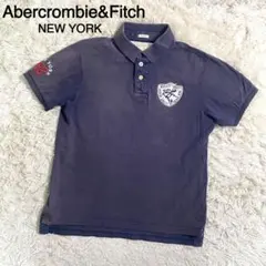 Abercrombie&Fitch NEW YORK ネイビー 半袖 ポロシャツ