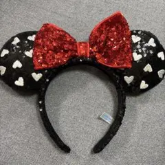 ミニーマウス風スパンコールカチューシャ