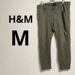 H&M カーゴパンツ 【M】オリーブ　シンプル　合わせやすい　海外輸入