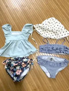 プティマイン水着、H&M水着、帽子3点セット