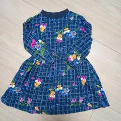 ハッカキッズ hakka kids 花柄長袖ワンピース 110