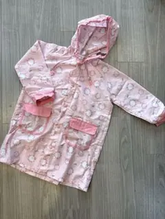 ブランシェス　花柄　ピンク　レインコート 120cm