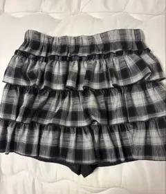 チェック柄 y2k フリル フレアスカート