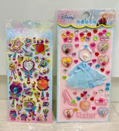 3Dシール　ステッカー エルサ アナ　2枚セット