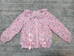 【美品】しまむら ECONECO 花柄ジャケット サイズ110　フリル　アウター