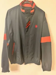 DESCENTE ゴルフコレクション ナイロンジャケット L 黒/赤