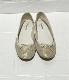 repetto レペット シルバー グリッター バレエシューズ 40 26センチ
