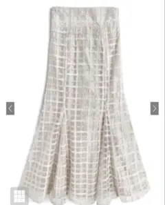 グレイル　GRL チェック柄オーガンジーマーメイドスカート[tw1230]