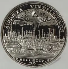 1977 ドイツ アウクスブルク 都市景観 1744年 銀貨 NGC PF66