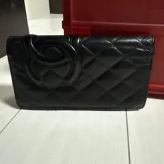 正規品　シャネル CHANEL 財布 長財布 カンボンライン 人気ブラック