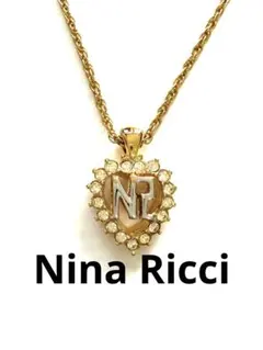 美品☆ ニナリッチ ネックレス ハートロゴ NINA RICCI アクセサリー