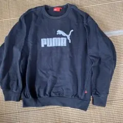 ［used］PUMA メンズ トレーナー ブラック Lサイズ　洗濯済み