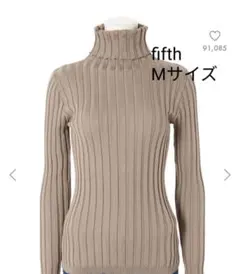 fifth タートルネック リブニット 長袖 Mサイズ