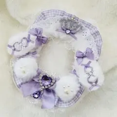 トレカケース♡硬質ケース♡レースデコ♡たれ耳♡うさ耳♡薄紫♡結晶♡肉球♡雪♡