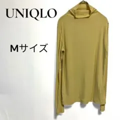ユニクロ シアージャージータートルネックTシャツ M イエロー シアーリブのサムネイル