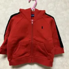 Ralph Lauren 赤 フルジップ トレーナー 80
