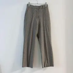 ミラオーウェン チェック柄 きれいめ カジュアル テーパードパンツ S相当