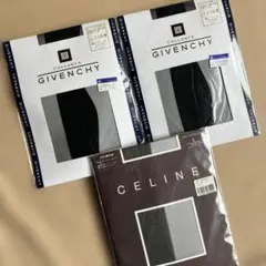 GIVENCHY2足（ノアール　黒）　CELINE1足（グリー）ストッキング