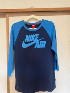 NIKE AIR 七分袖 Tシャツ ネイビー ブルー Lのサムネイル