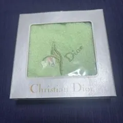 クリスチャンディオール タオルハンカチ 花柄 箱付き