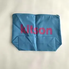 kitson ポーチ ブルー ピンクロゴのサムネイル