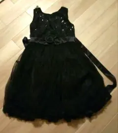 黒のフォーマル　チュールドレス スパンコール付き