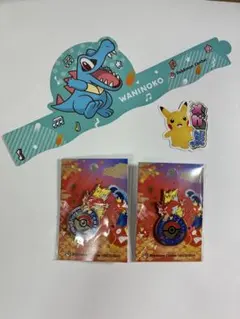 ポケモンセンターヒロシマロゴピンズ2セット＋ピカチュウステッカー＋フライヤー