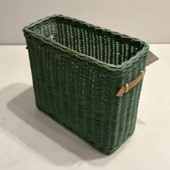ラタン　小物入れ　緑　インドネシア