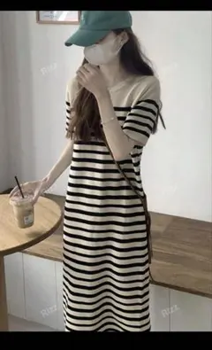 SHIEN ボーダー ワンピース 半袖 Mサイズ