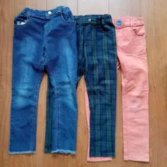 デニム　ズボン　3点セット 120cm　ブランシェス　バースデー　サマンサモスモ