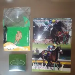 JRA 競馬グッズ 3点セット ルーペ タオル コースター　名馬クリアファイル