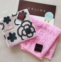 新品未使用❁セリーヌ、CLATHAS❁タオルハンカチ❁2枚セット⑤