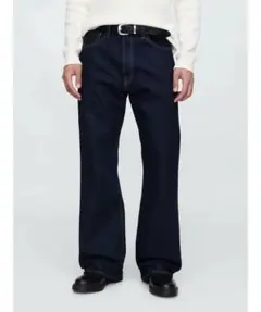 GAP ルーズフィット ブーツカットデニム ダークリンス 32W32L