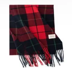 マフラー ストール タータンチェック柄 カシミヤ風 秋冬 防寒 軽量 赤 黒 緑