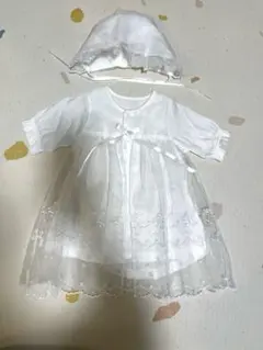 エンジェリーベ【日本製】新生児ベビーサマーセレモニードレス&帽子セット