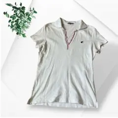 GIORDANO ジョルダーノ レディース ポロシャツ M ホワイト スキッパーのサムネイル