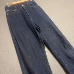 エピミエピミー ハイウエスト ストレートデニムパンツ インディゴブルー Mのサムネイル
