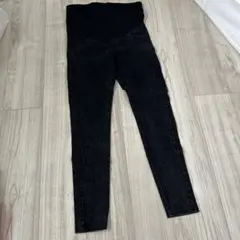 ブラック ハイウエスト マタニティパンツ