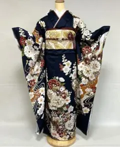 るなのあ 紺色 振袖フルセット - メルカリ