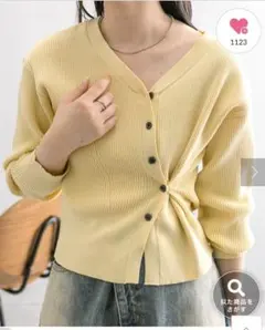 mystic レイヤードボタンカーディガン