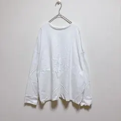 アメリカンホリック　ロンT　長袖Tシャツ　ホワイト　シンプル　無地　ゆったりのサムネイル