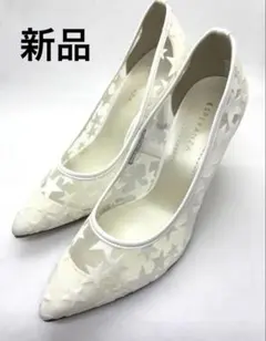 新品　ESPERANZA 星柄ホワイトハイヒール1️⃣0️⃣