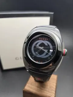 電池交換 ほぼ未使用 GUCCI Sync 137.1 シンク 腕時計 ブラック - メルカリ