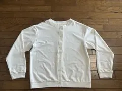 ユニクロ　140 ホワイトUVカット　クルーネックカーディガン