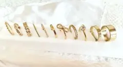 ゴールドリング 11個セット