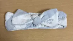 GELATO PIQUE ヘアバンド ボーダー 水色 ジェラピケ