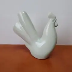 貫入模様 鶏 (ニワトリ) 陶器 置物