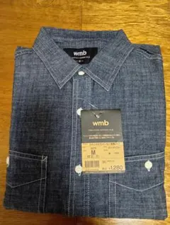 ＊＊新品＊＊ワークマンコットンスラブシャンブレー長袖シャツ　インディゴブルー　M